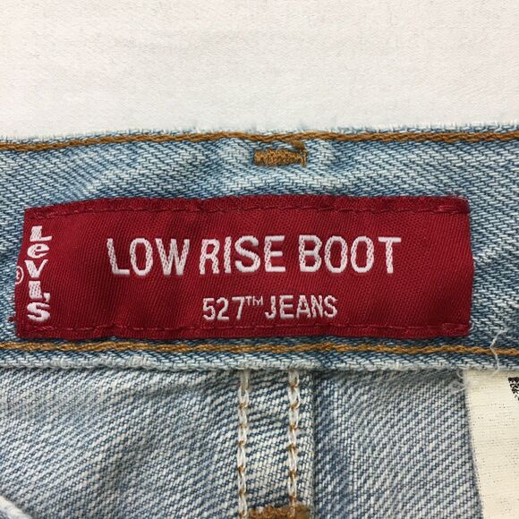 90's LEVIS 527 Jeans Men 36x30 Boot Light Wash Blue Distressed Denim Cowboy - Picture 10 of 16